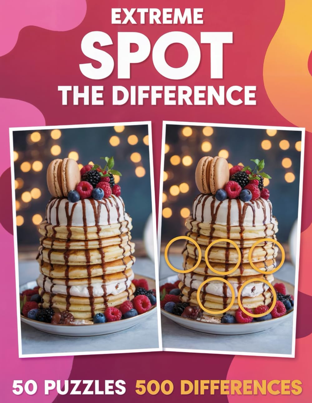 Extreme Spot The Difference for Adults: 50 Full-Color Picture Puzzles with 500 Differences to Find: A Fun and Challenging Brain Workout