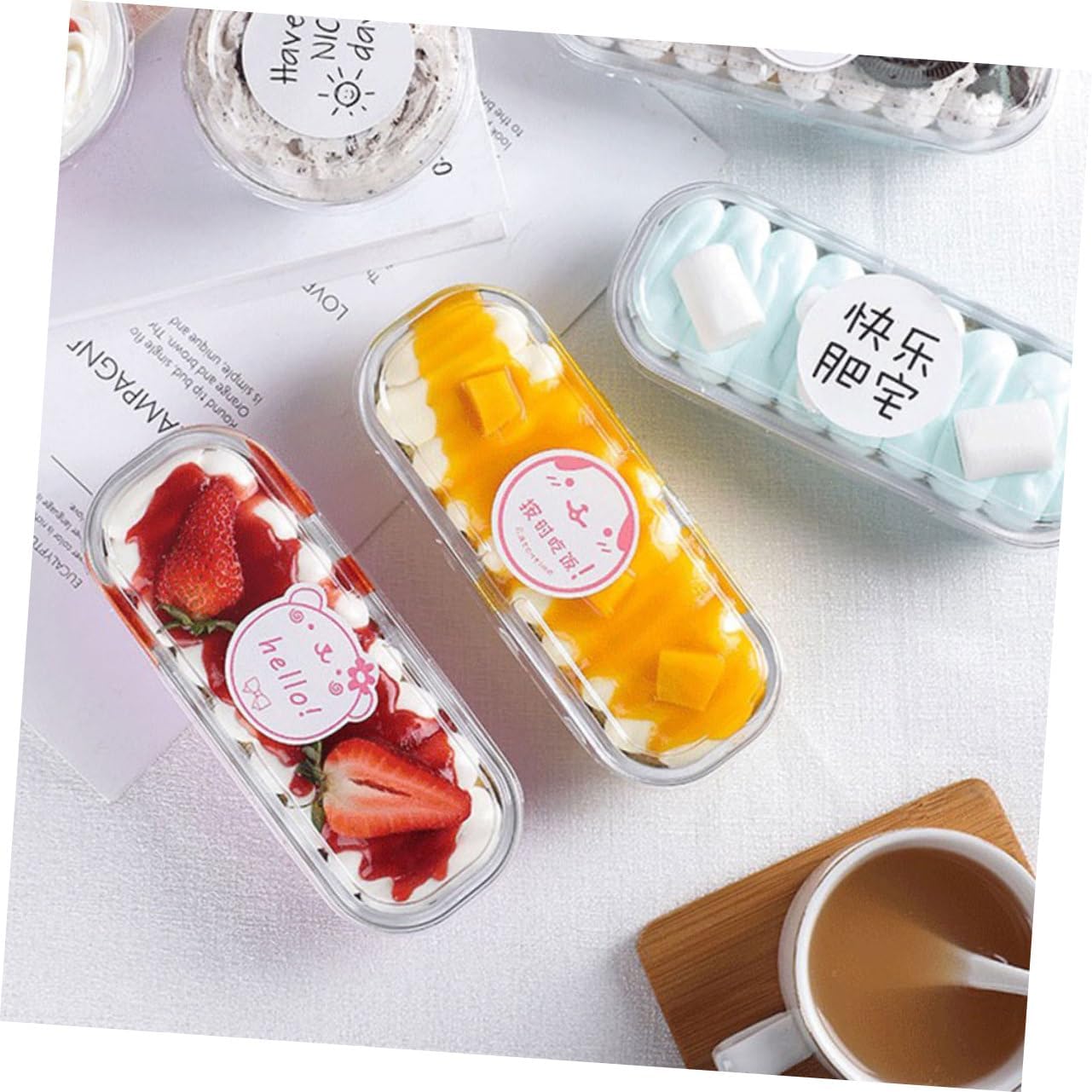 100pcs Aluminum Foil Baking Pans Lids Rectangle Cake Containers for Desserts Sushi and More for Easy Carrying and Storage