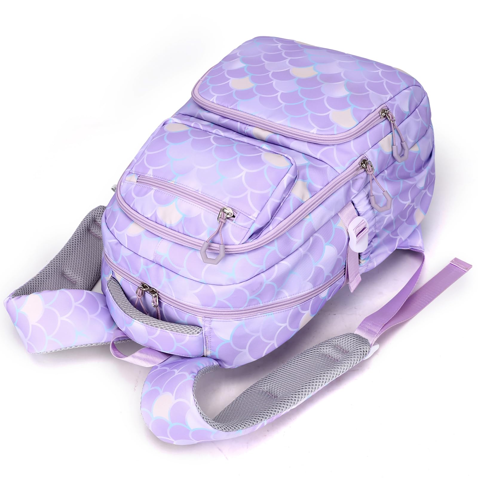 Nylon Rucksack mit Lunchtasche und Federmäppchen Set für Grundschüler, Schulrucksack für Teenager