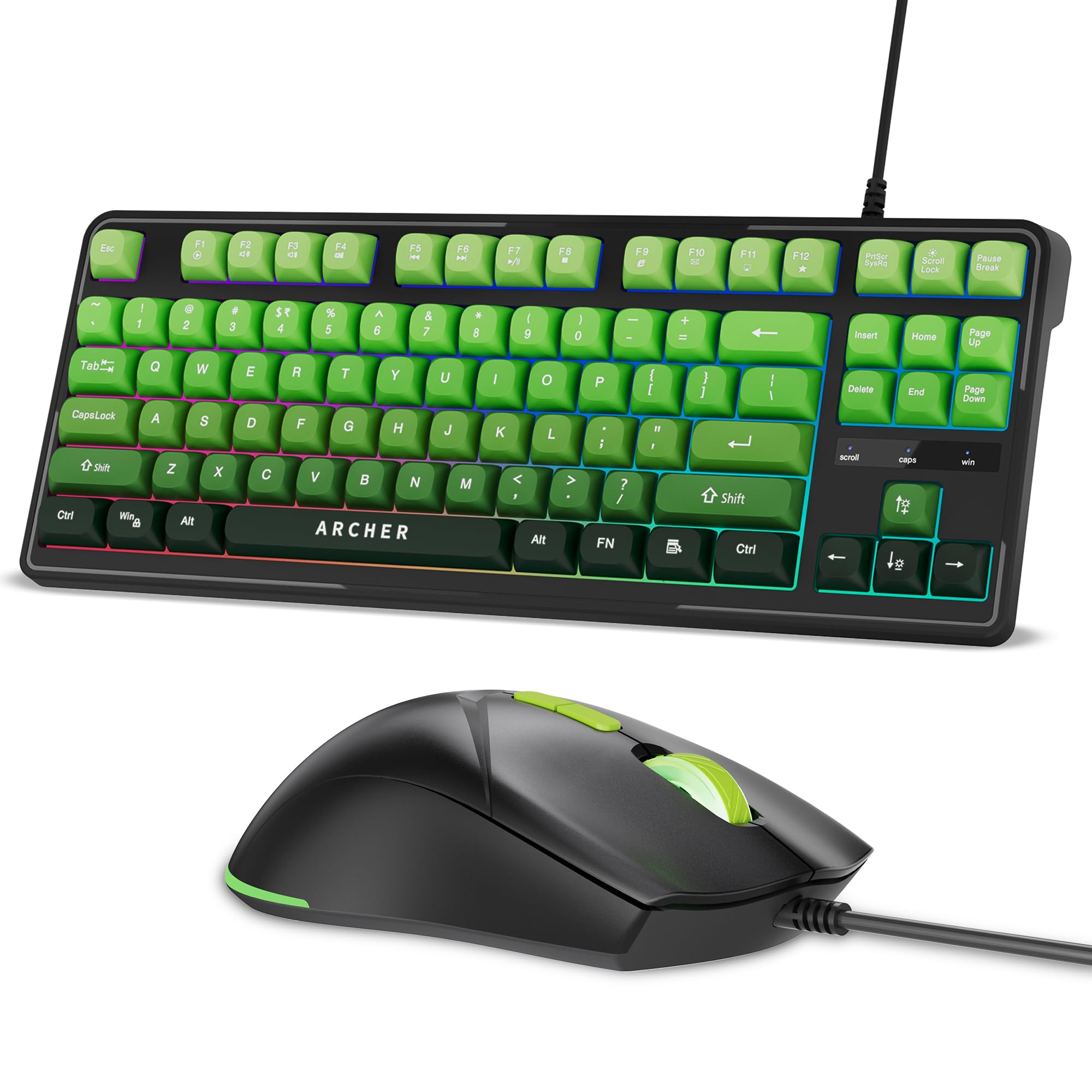Archer Tech Lab Wired Gaming Keyboard and Mouse Combo| RGB Backlit, 87 Keys with 19 Anti-Ghosting, 7-Button Mouse, Adjustable 4 DPI (1200-3600) USB Plug & Play for PC Laptop Mac PS5 Xbox (Astra G300)-picture-24