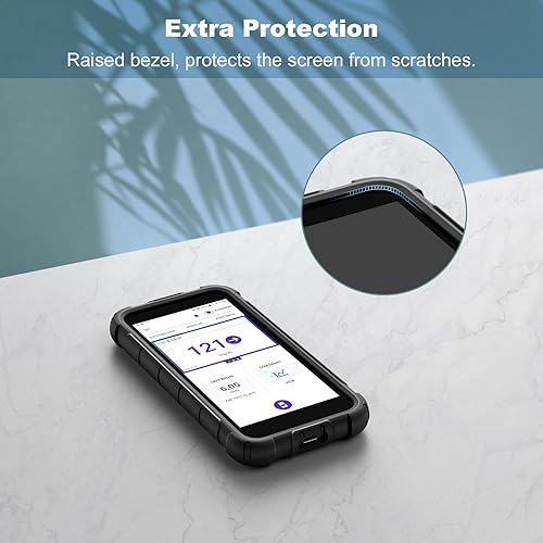 Vista 4 de Funda de silicona para Omnipod 5, ligera, a prueba de golpes, antideslizante, funda protectora de gel suave con bisel elevado para el dispositivo