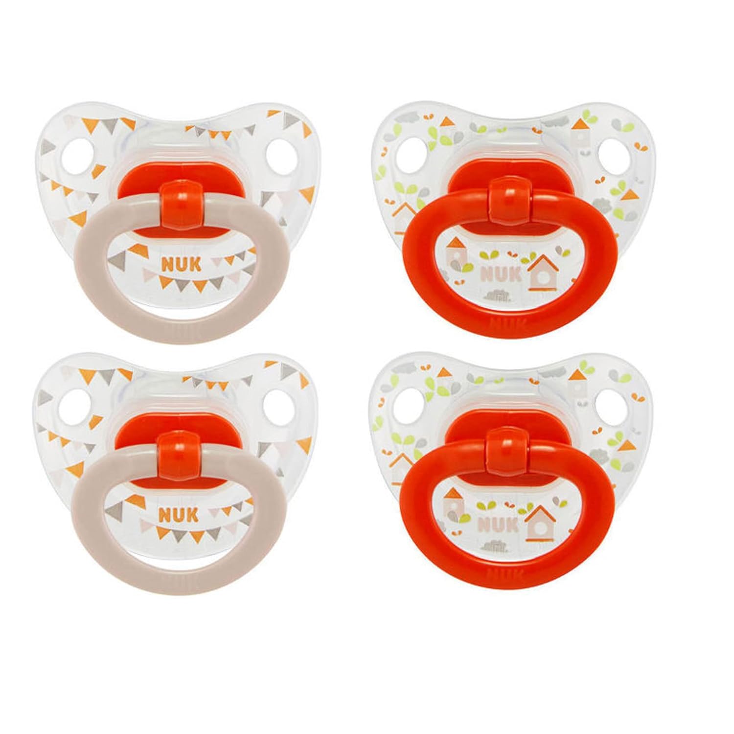NUK Orthodontic Pacifiers, 06 Months, 4Pack (1836 Month