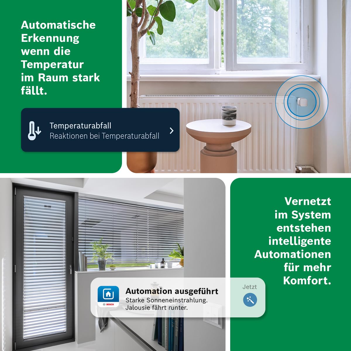 Bosch Smart Home Heizkörper-Thermostat II [+M], smartes Heizkörperthermostat für intelligentes Heizen & Energiesparen, mit Matter, App-Steuerung, kompatibel mit Apple Home, Google Home & Alexa