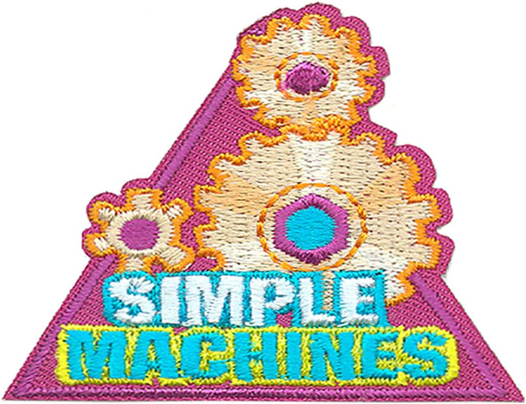 12 Pieces 2" Activity Scouts Applique Fun Patches, Science and Technology - STEM (Simple Machines)