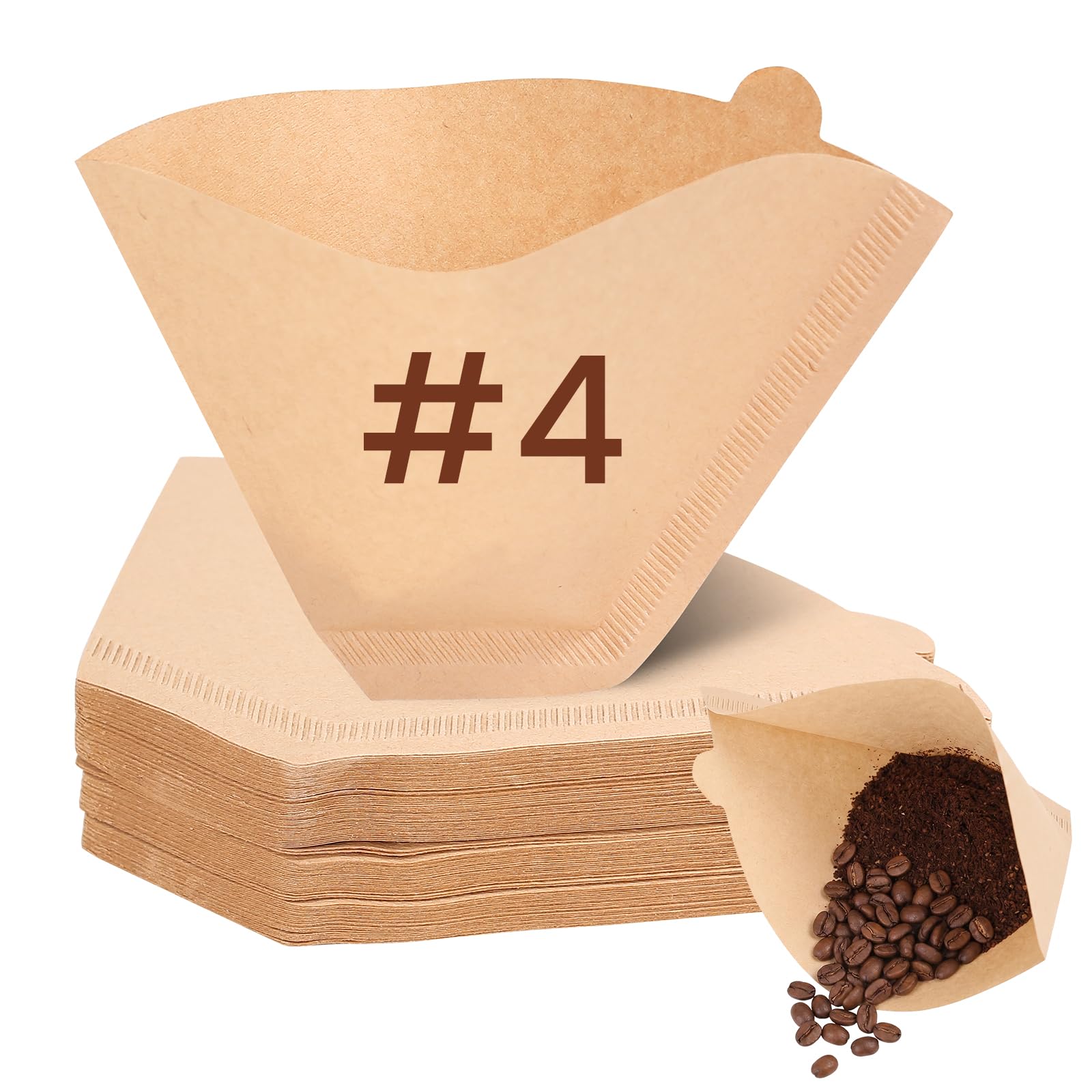 WGCC Coffee Filters #4: 600 Count Unbleached