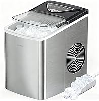 Vista 16 de Silonn - Máquina de hielo para encimera, máquina de hielo portátil con asa de transporte, máquinas de hielo autolimpiables con cesta y cuchara, 9