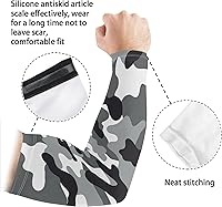 Vista 32 de CLOHOMIN Mangas para brazos, protección solar, mangas de compresión, cubierta de tatuaje para mujeres y hombres, manga deportiva atlética refrescante