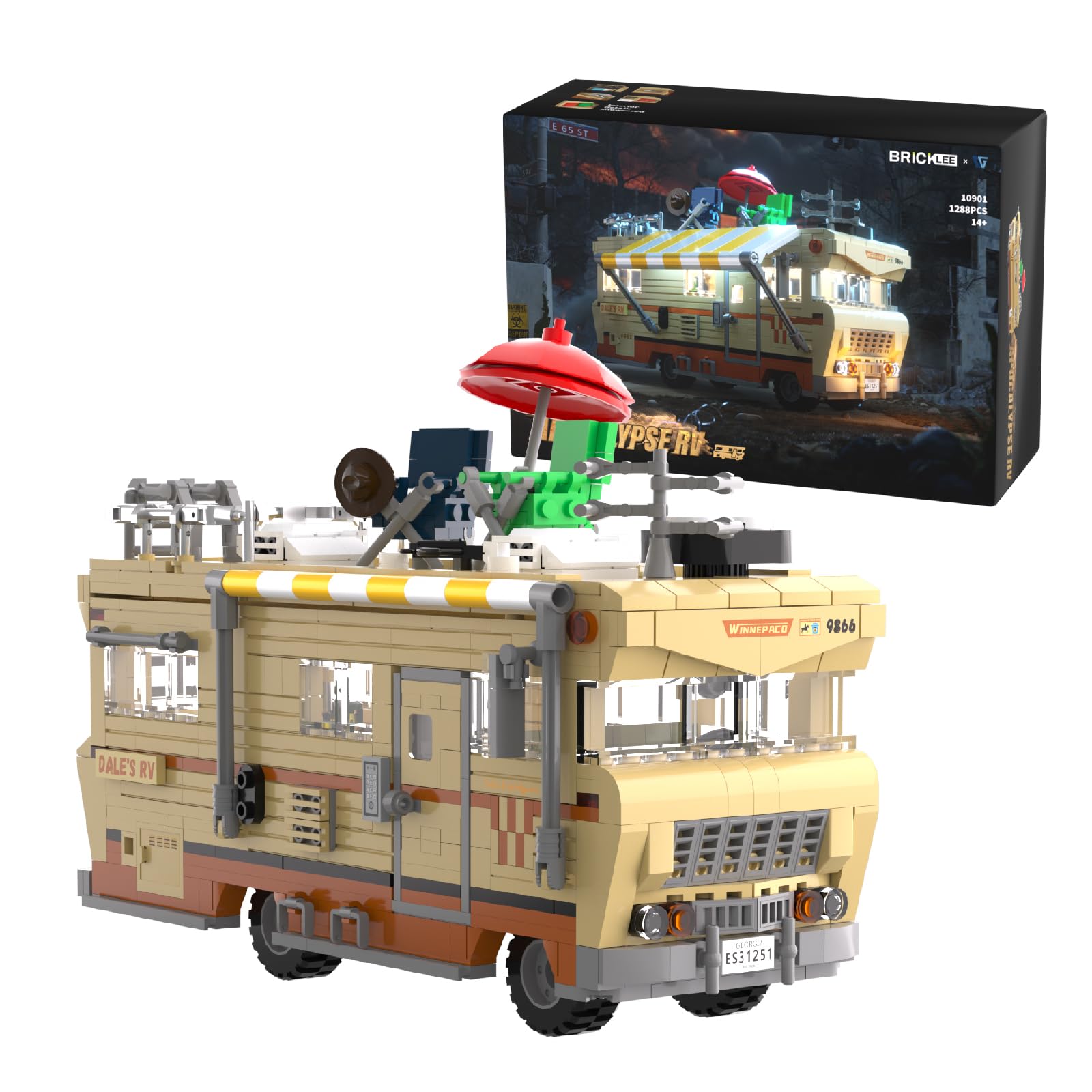 1288PCS Camper Van Building Set for Adults & Teens – Creative RV Model Kit Compatible with Major Brands,DIY Camping Vehicles Collectible Toy for Relaxation, Decoration & Family Fun