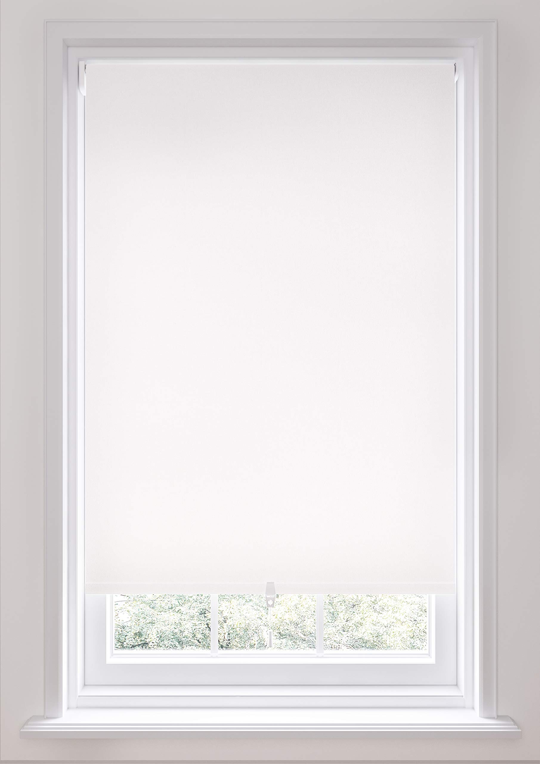 Swish White Cordless Blackout Roller Blind, Soft W120 Cm X D170 Cm