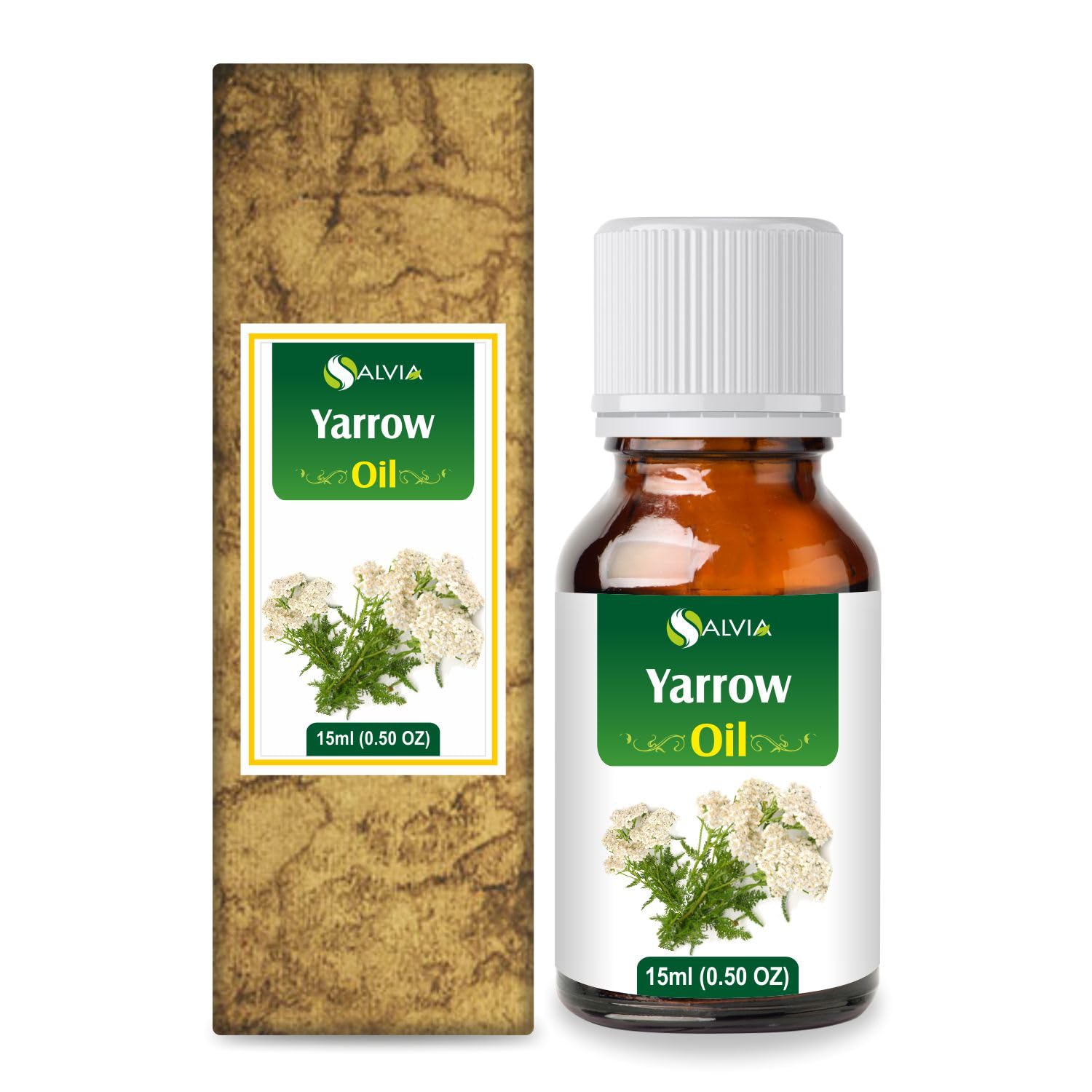 Yarrow Essential Oil (Achillea millefolium) Pure & Natural - Undiluted Uncut Premium Oil -Therapeutic Grade- Use for Aromatherapy (0.5 Fl Oz (Pack of 1))
