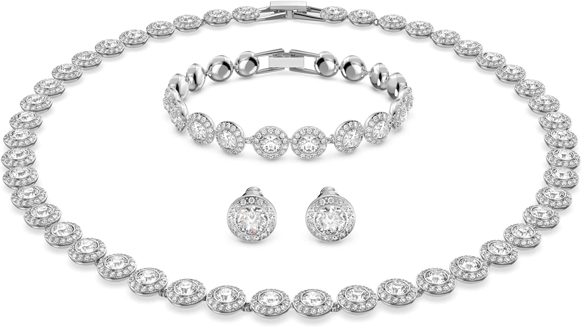 Una Angelic Set, Round Cut, White
