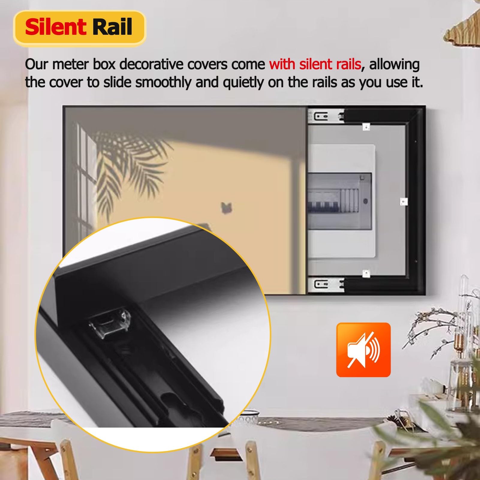 Coperchio Decorativo Per Contatore Elettrico - Con Portafoto Nero - Foto 13