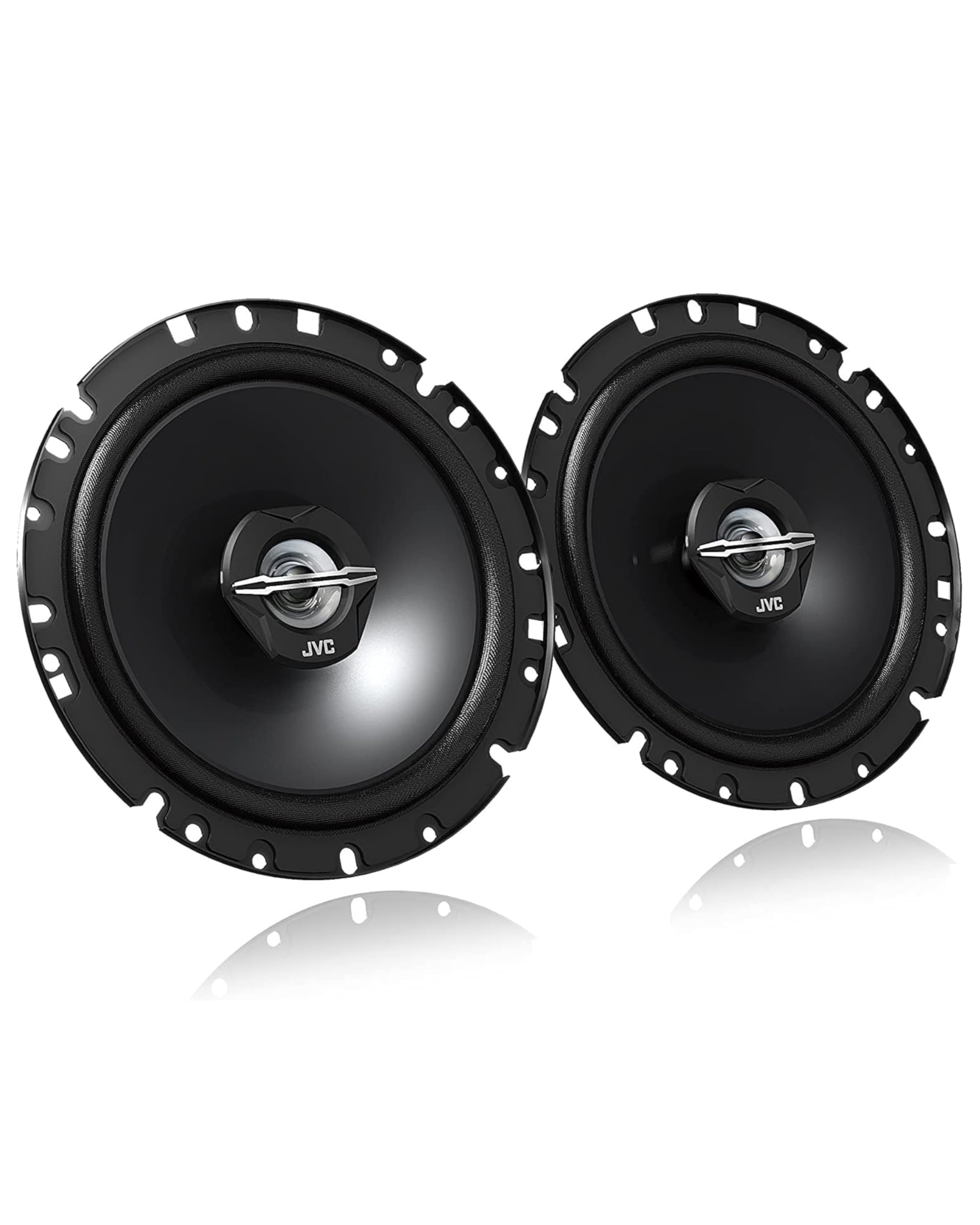 Altavoces Coaxiales para Coche JVC CS-J1720X (300W; 17cm; 30W RMS) - Equipo de Audio de 2 Vías, Woofer y Tweeter, color Negro, Altavoz con Respuesta de Frecuencia de 30 a 22.000 Hz