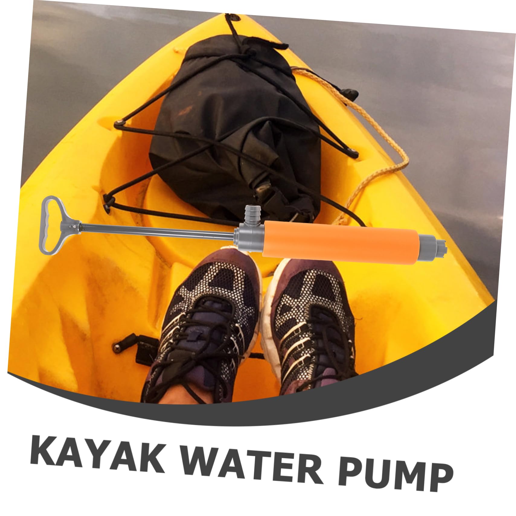SOIMISS Manuelle Kajak Wasserpumpe mit Ergonomischem Griff und Großem Pumpvolumen aus Kunststoff und Eva für Kajak und Lenzfunktion