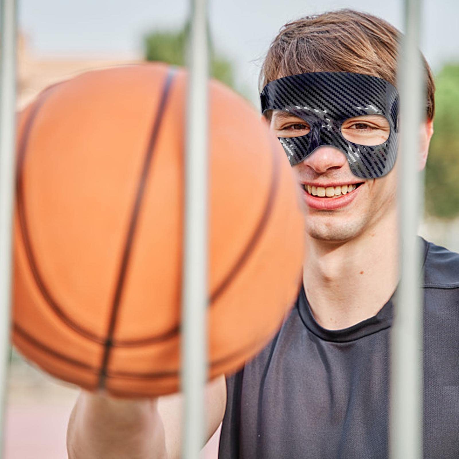 Protège-nez pour le sport | Masque de protection pour le nez cassé réglable – Protection complète du visage pour le football, le softball, le basket-ball, le Qarido