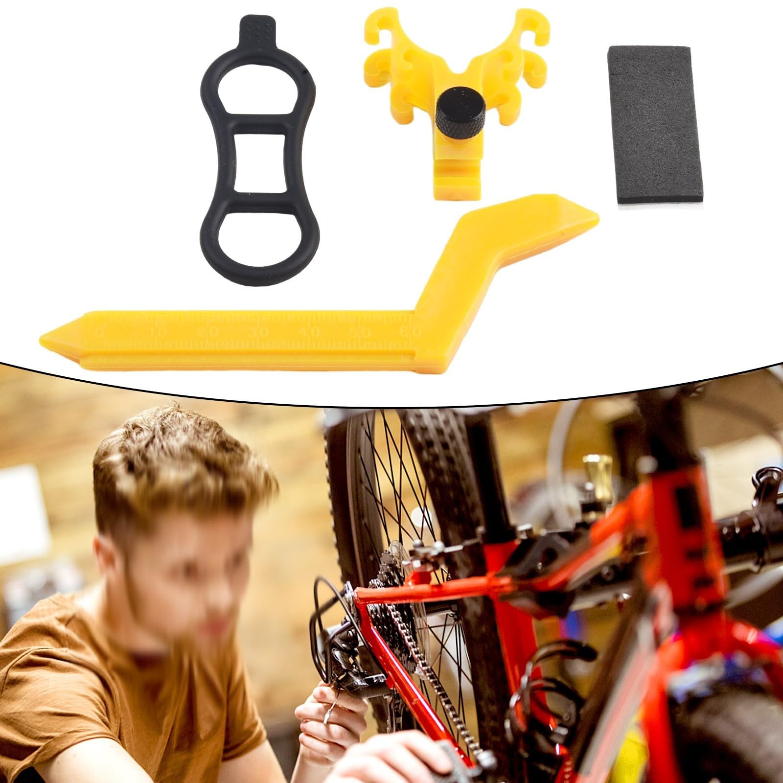 Supporto per ruota della bicicletta, strumenti di riparazione per ruote di bicicletta, strumento di riparazione per ruote della bicicletta, strumento di regolazione per riparazione ruote della