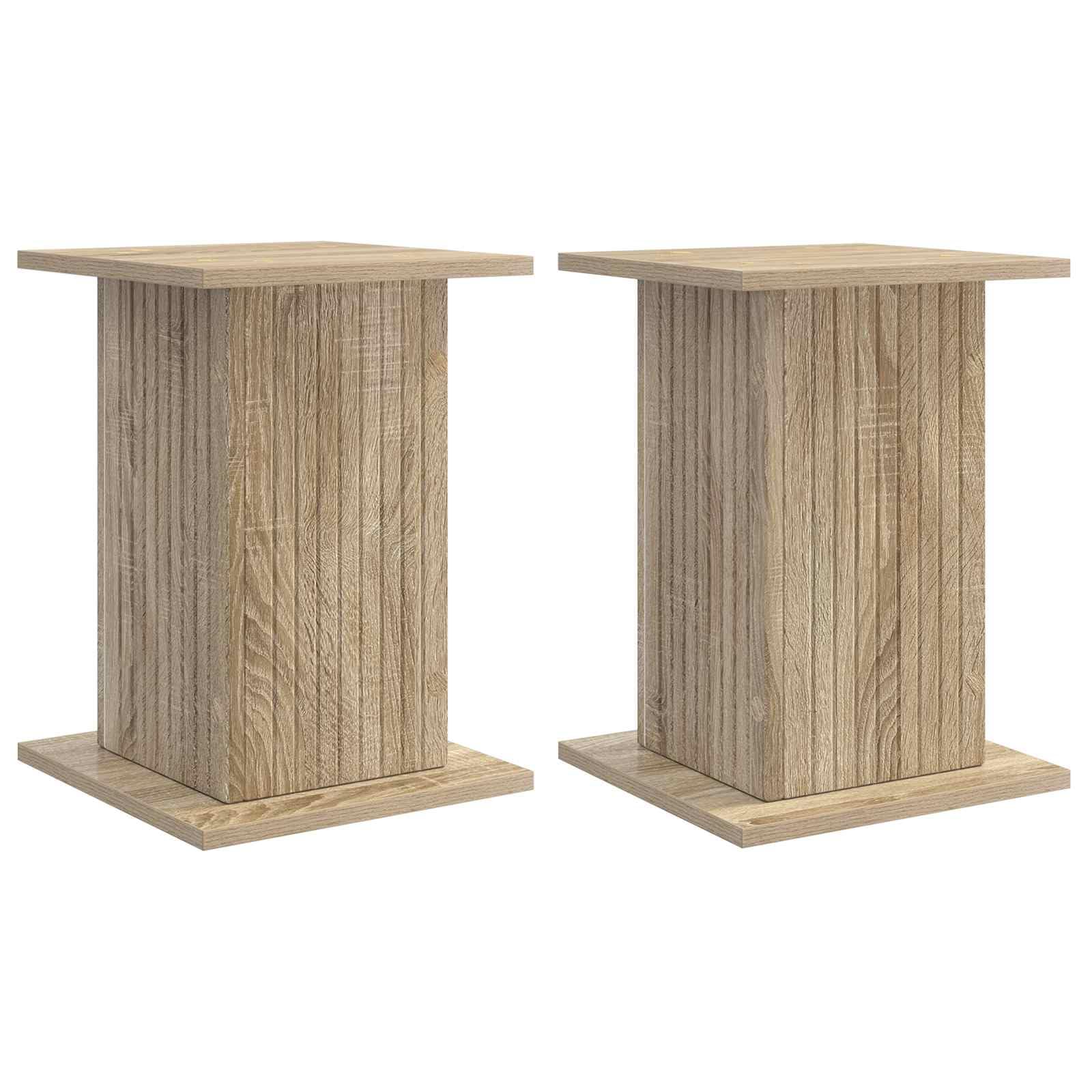 Pflanzenständer, 2 Stück, Sonoma-Eiche, 30,5 x 30 x 43 cm | Feuchtigkeitsbeständiges Holzwerkstoff, minimalistisches modernes Design, einfache Pflege mit feuchtem Tuch