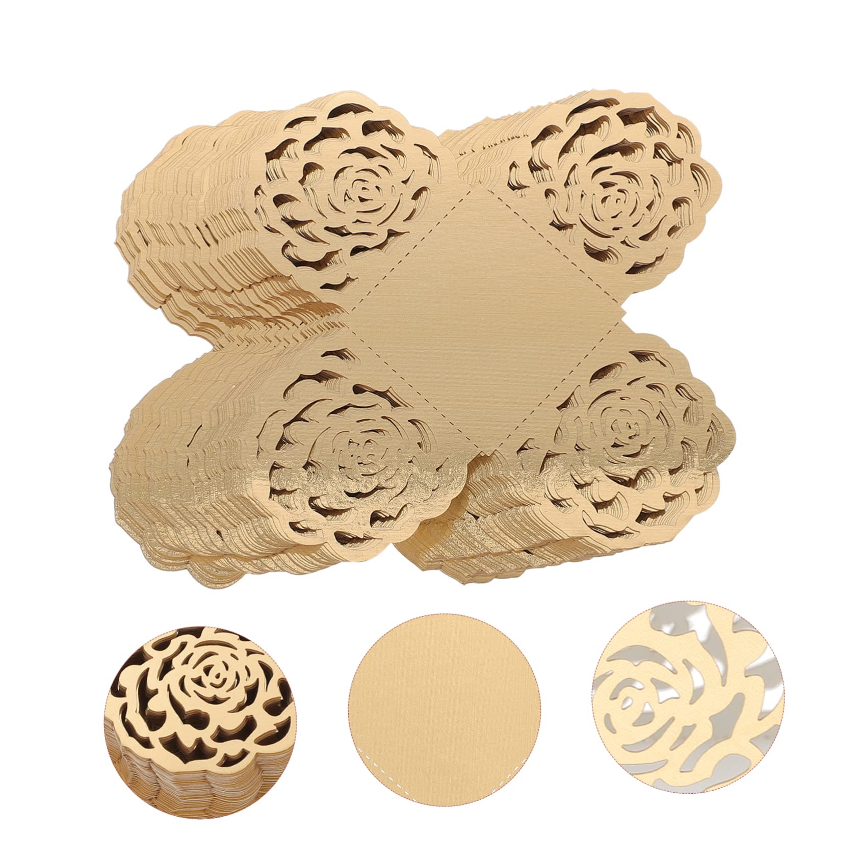 DECHOUS 250pièces Caissettes à Bonbons avec Décorations Dentelle pour Et Desserts Idéales pour Mariages Et Fêtes