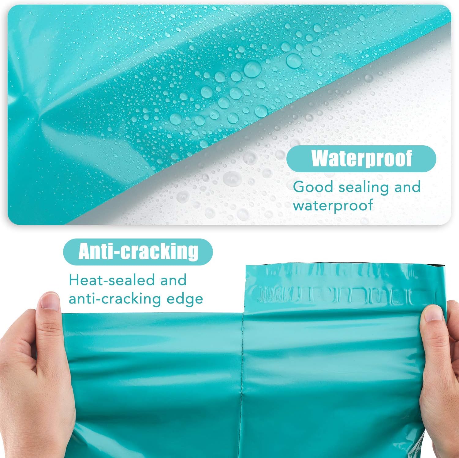 Metronic Teal Poly Mailers, 10x13 Self-Seal Shipping Bags, Packaging Bags, Mailing Envelopes, Small Business Packaging Supplies, Shipping Envelopes, Package Bags, Mailing Bags, Pack of 100 : Office Products