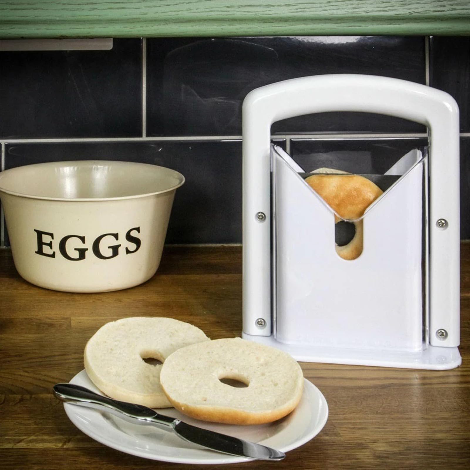 Affettatrice Per Bagel,Scanalatura Di Taglio Senza Sforzo