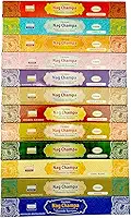 Kit Incenso Massala Darshan Nag Champa Series com 12 aromas