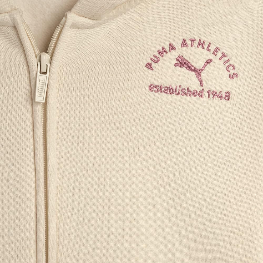 PUMA Kids Girls Class Pack Fleece Hoodie Casual Outerwear Casual - Off White