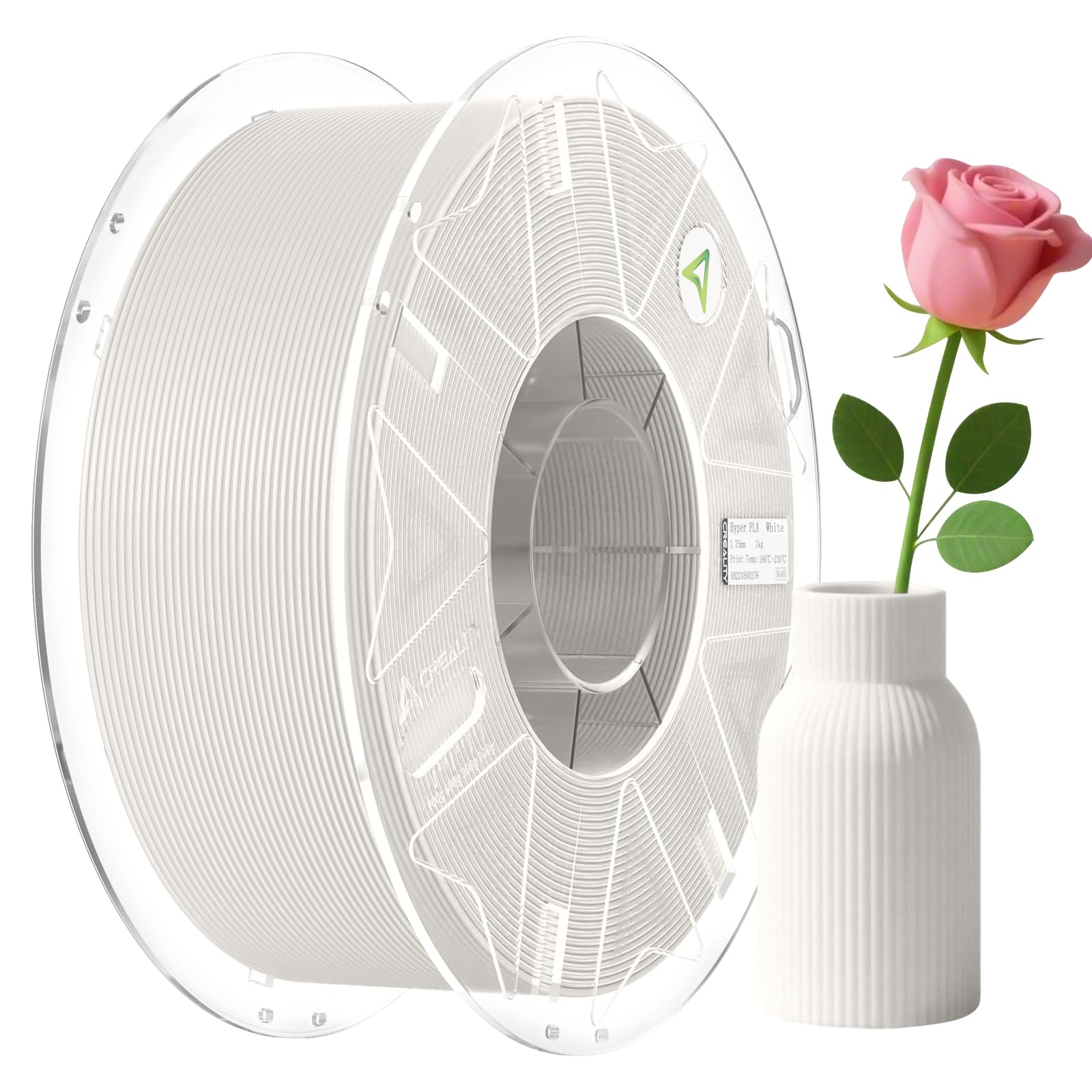 Creality Hyper PLA RFID Filament, 1KG 3D Printer Filament 1.75mm with RFID Tags for Creality Filament System Auto Identification, 30-600mm/s