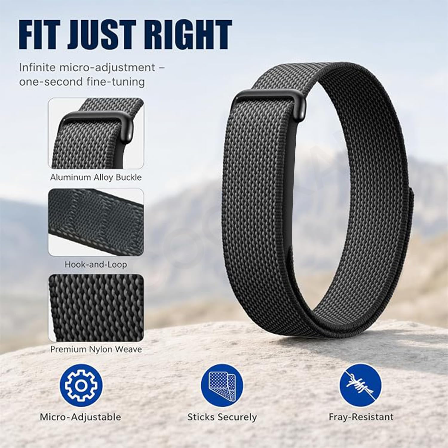 Stretch Nylon Sport Strap Compatible For Fitbit Air (Only Strap) — Amazon image 4