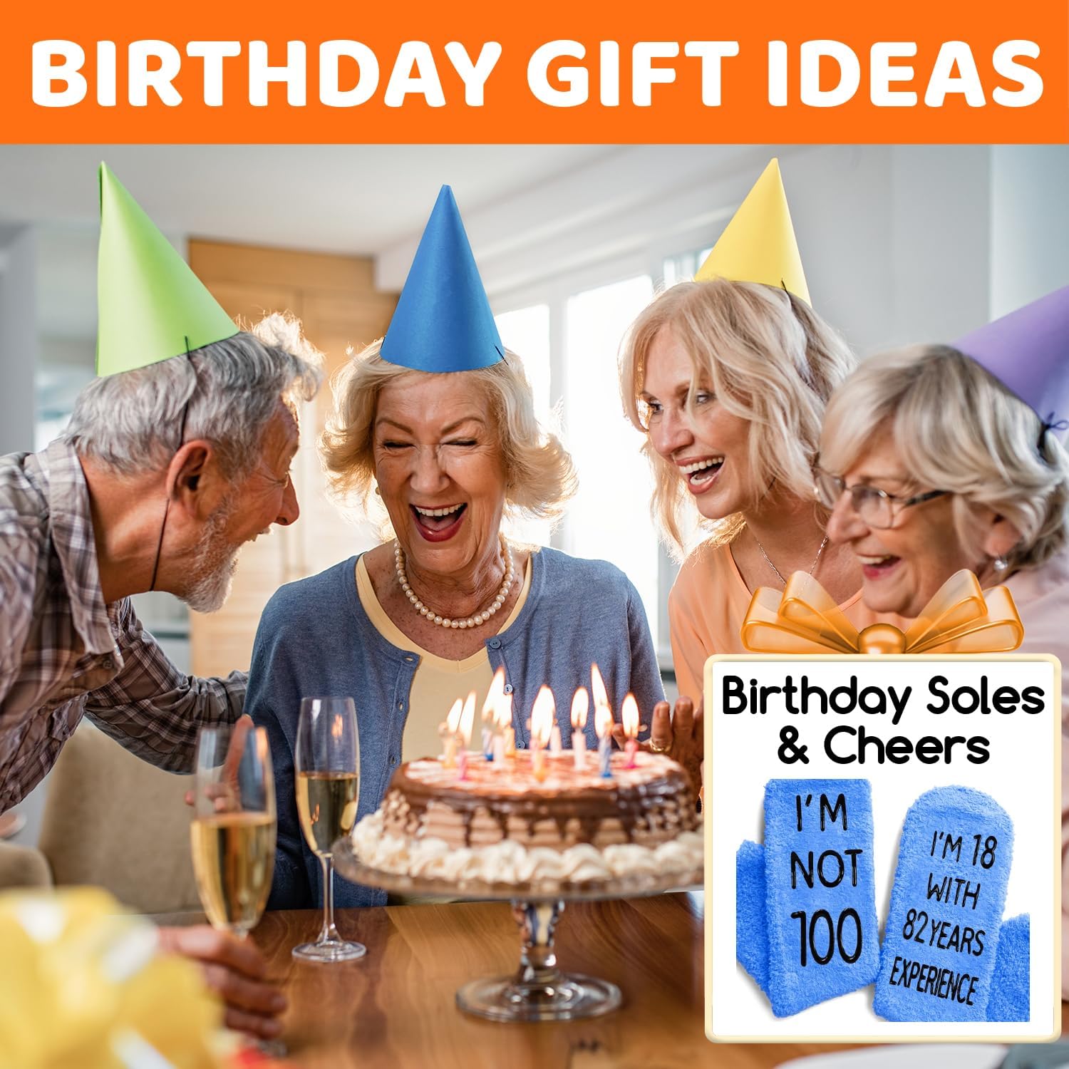 HAPPYPOP Birthday Gift for Old Men - Socks for 80th 90th Elderly, Gift Ideas for Old Man - Image 5