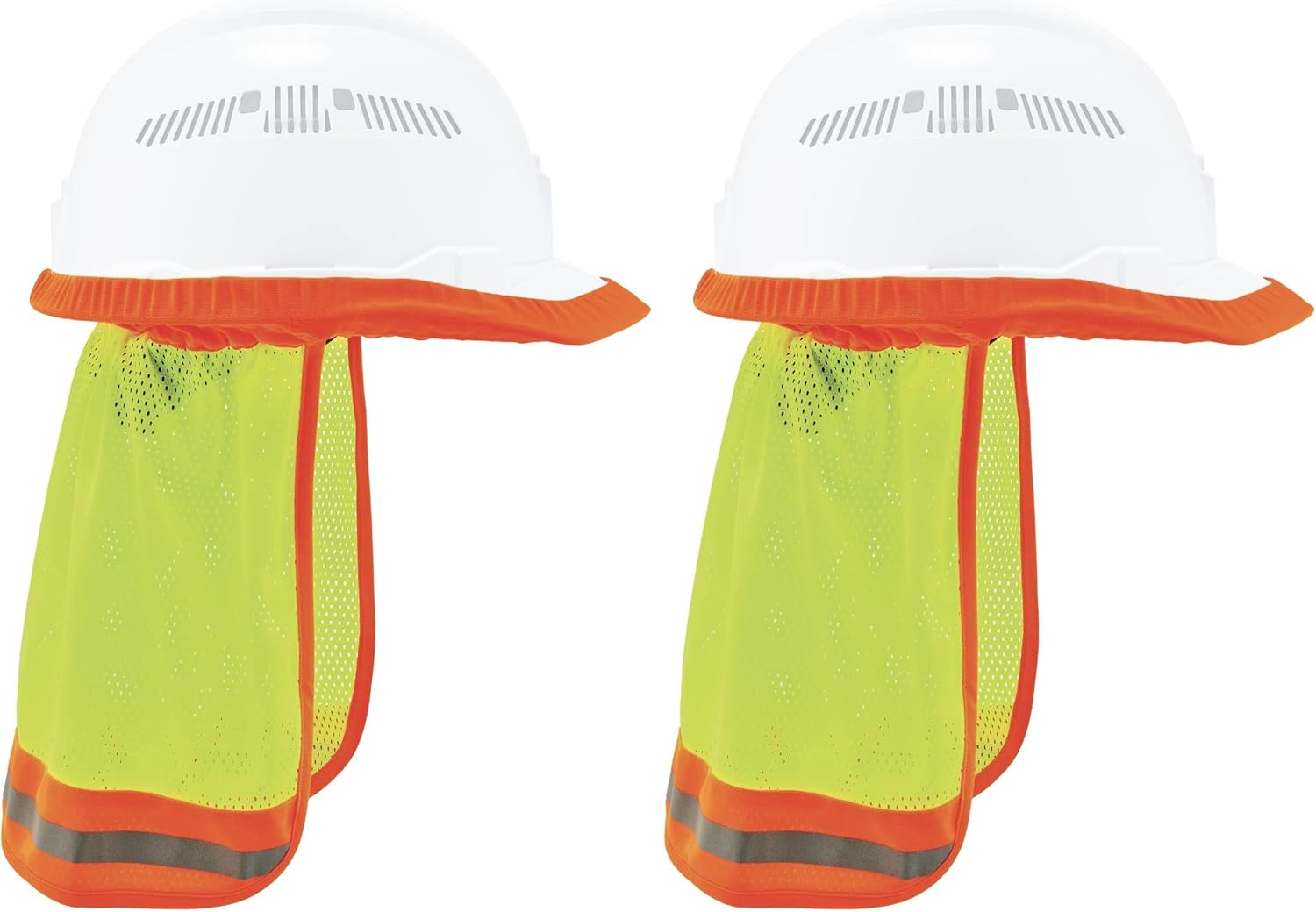 Ergodyne GloWear 8005 High Visibility Reflective Mesh Hard Hat Neck Shade, Lime