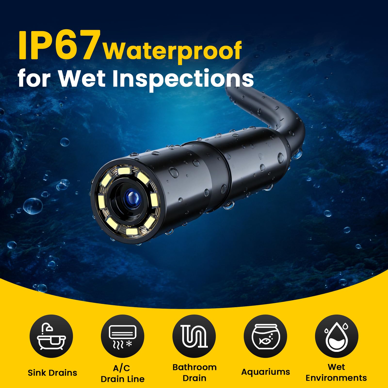 32.8-Foot Flexible Cable Endoscope Camera with Light Source, Snake Camera, Industrial Endoscope Tool, Suitable for Automotive and Mechanical Repairs, as Well as Sewer Cleaning and Inspection — Amazon image 4