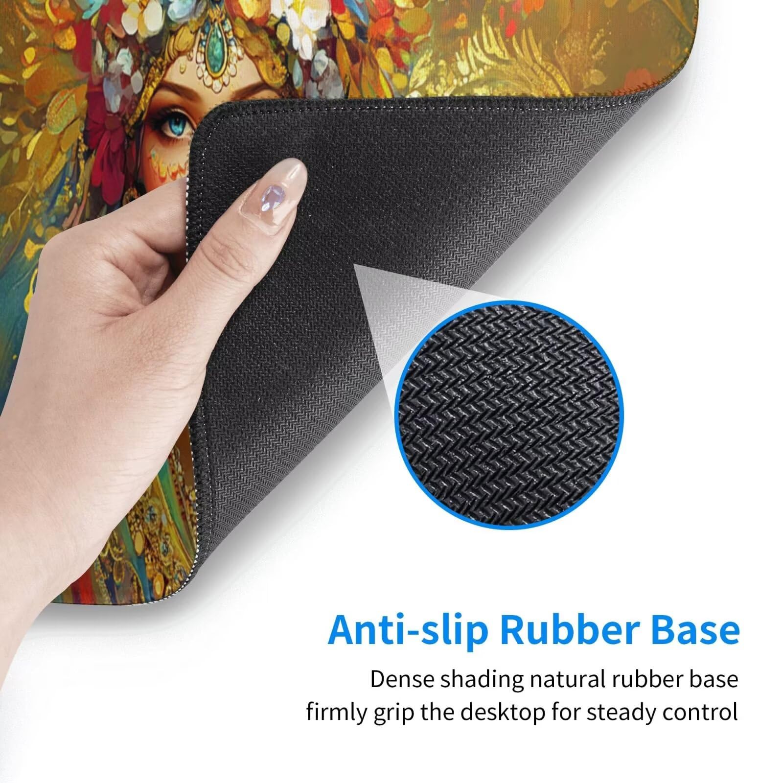 Żółta podkładka pod mysz XXL Piękna mata na biurko 1600 x 800 x 3 mm zmywalna podkładka do gier na laptopa, z antypoślizgową gumową podstawą do gier, komputera, personelu biurowego Y1235