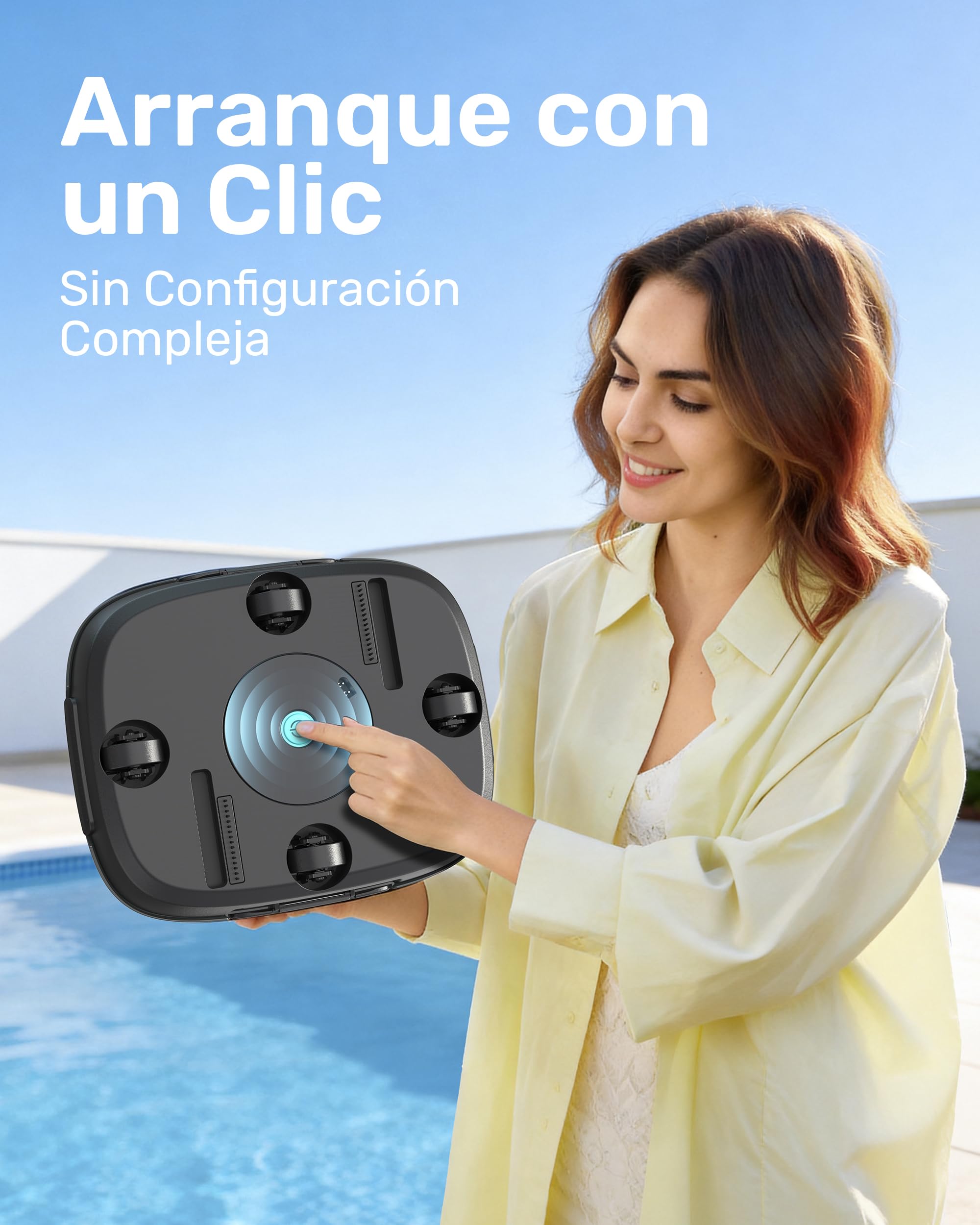 Gosvor Robot limpiafondos automático: 180μm, 90min, autoaparcamiento, 80m² Suelo y subterráneas,Gris Clair