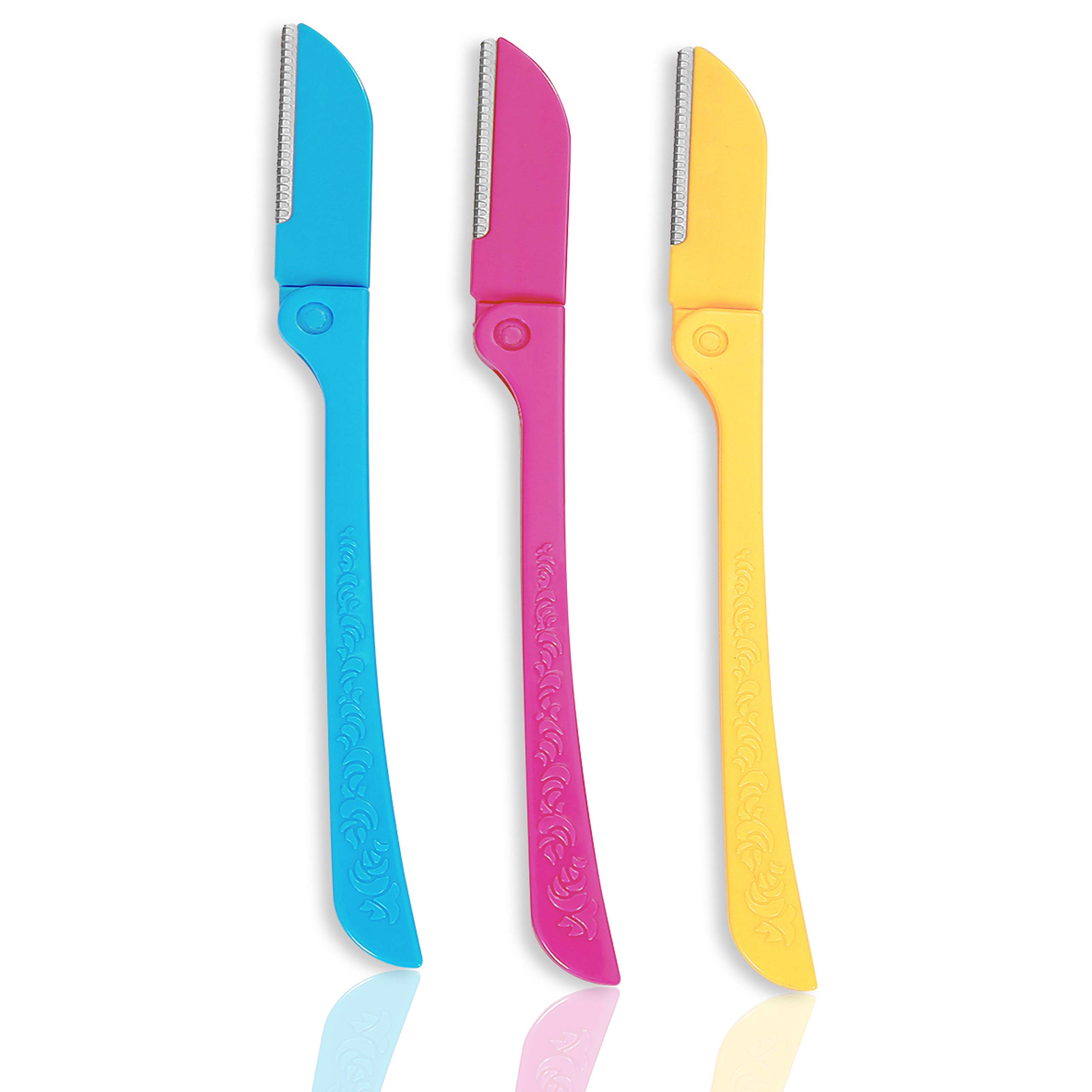 Bin AdilEyebrow Razor Trimmer Shaver Blades & Dermaplaning Tool with Safety Guard Prevents Cuts & Irritation