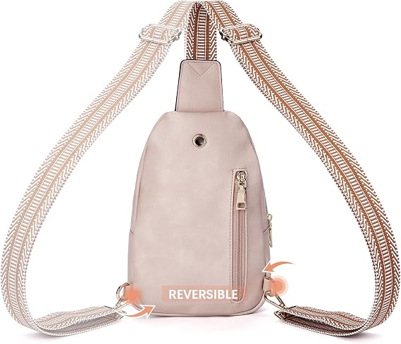 BOSTANTEN Sling Bag for Women Leather Crossbody Bags Fanny Pack Chest Bag for Travel