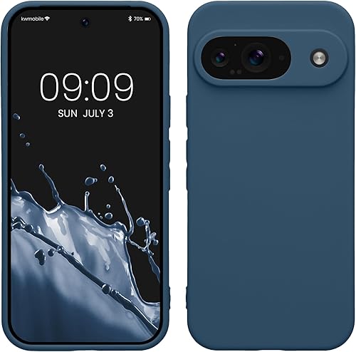Miniatura 130 de kwmobile Funda compatible con Google Pixel 9 Pro - Funda protectora delgada de TPU para teléfono - Acabado mate suave - Negro mate NEGRO MATE,Piedra