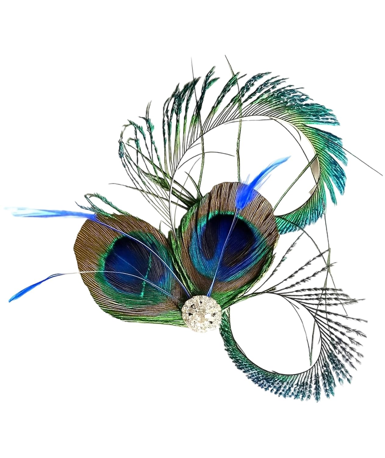 Peacock Feather Hair Accessories, Elegant Vintage Hair Clip for Women, Peacock Hair Accessories Perfect for Parties, Stage Performances, and Home Decor