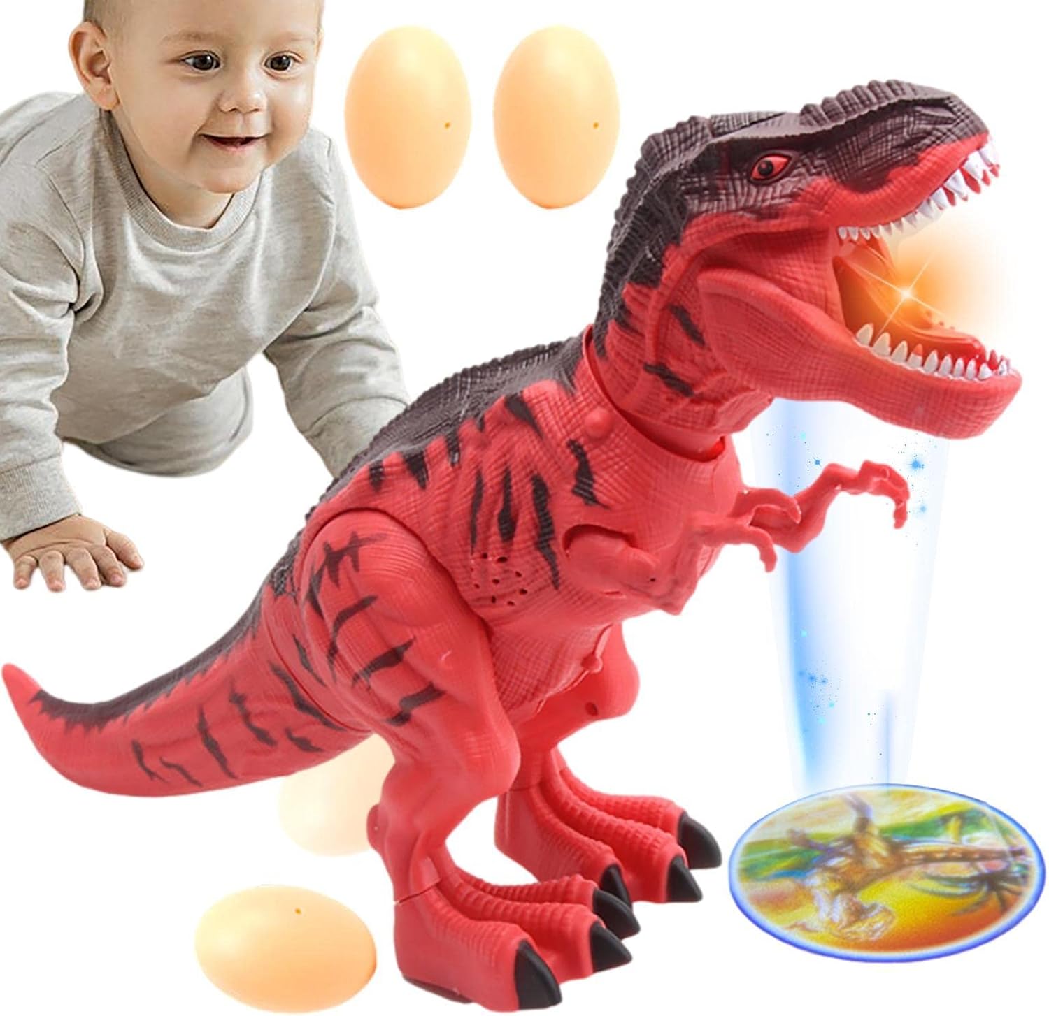 Dinossauro andando - Brinquedos de dinossauro ambulante com sons de ...