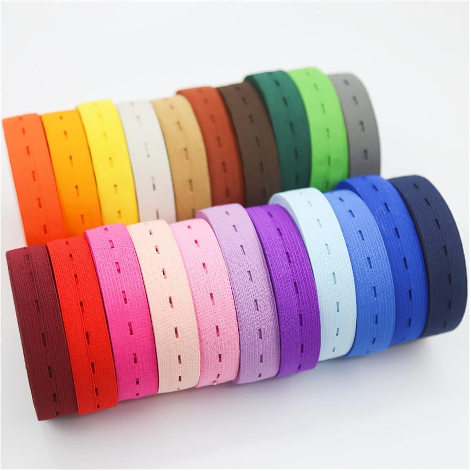 Elastische Bänder zum Nähen, Basteln, elastische Bänder, 20 mm, geflochtenes Knopfloch, elastisches Band, Verlängerungs-Organizer, DIY, Nähen, Kleidungszubehör (Farbe: Dunkelgrün, Breite: 20 mm, 5