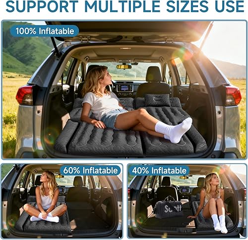 Miniatura 2 de Colchón inflable de aire para SUV, colchón de coche para SUV, cama de campamento de viaje de doble cara, colchón de aire para automóvil, colchón de