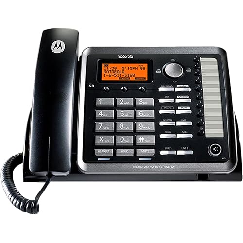 RCA Two-Line Corded Speakerphone, Expandable Up to 10 Cordless Handsets