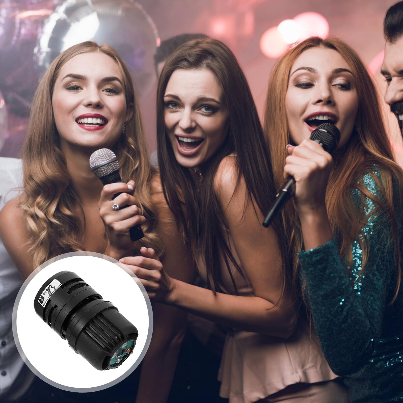 SHINEOFI 3 Pezzi Capsule Microfono Dinamico Wireless Ricambio Cardioide per Riparazione Microfono Accessorio Ktv e Performance Home Theater