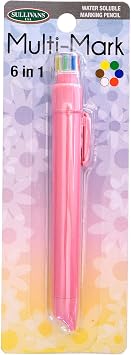 Sullivans 372MMP-37244 Multi-Mark 6-in-1 Water Soluble Marking Pencil, Pink