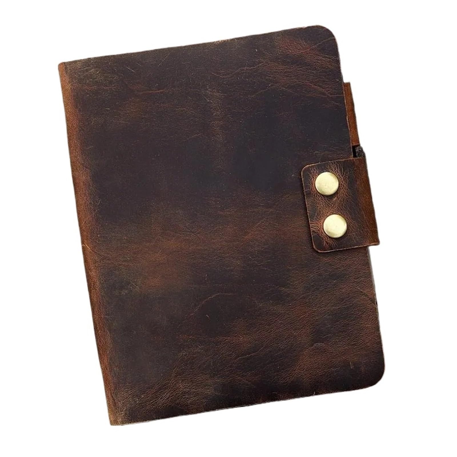 Carnet de Voyage Vintage Classeur à Anneaux en Cuir A5 rétro Vintage, Couverture for carnet de Notes, Recharge Rechargeable for Journal Intime, carnet de Croquis(Style2)