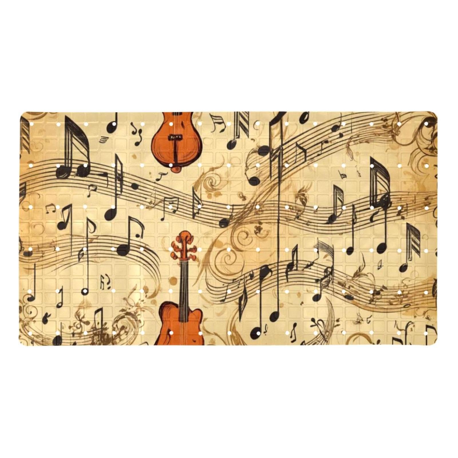 Tapis de bain antidérapant à séchage rapide style vintage