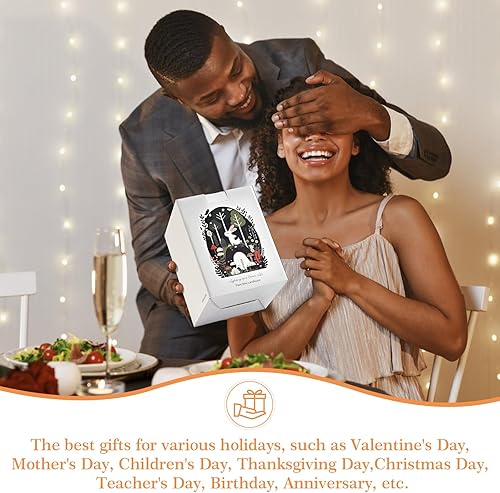 Miniatura 7 de Regalo de flor en botella, regalo de cumpleaños para dama, madre, flores artificiales de arco iris coloridas, rosas, pinos, mariposas y otras flores