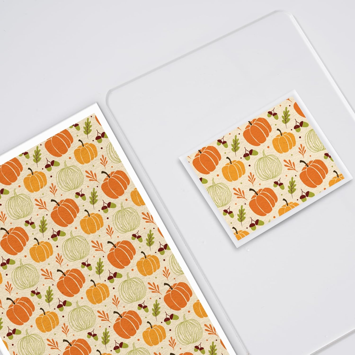 Whaline 20 Pcs Fall Clay Transfer Paper Maple Leaves Pumpkin Transfer Paper Rustic Clay Transfer Papers for Autumn DIY Art Crafts Polymer Clays Jewelry Earrings Making Supplies, 2.7 x 4.7 Inch