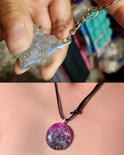 Miniatura 6 de Honbay Cuchara de plata antigua de 0.59 x 0.197 pulgadas (0.591 x 0.197 in), pegamento ovalado para joyas, para colocar colgantes de azulejos de