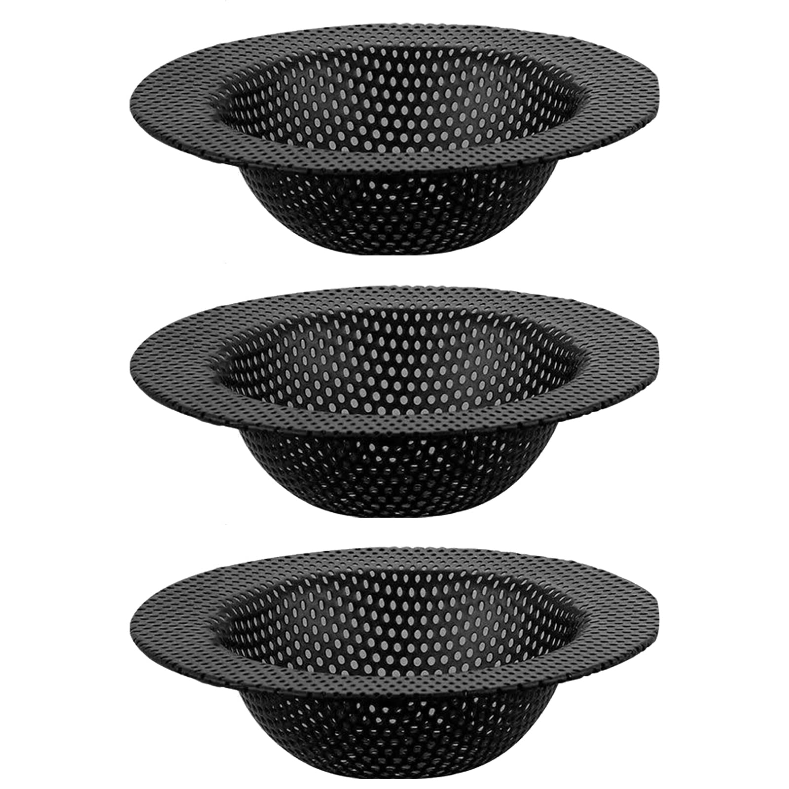oringnat 3 Pack Stainless Steel Kitchen Sink Strainer Food Catcher for Most Sink Drains, Anti-Clogging Perforation