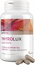 L Tyrosine 200 mg - Zinc, Selenium, Iodine and Manganese Capsules - 180 Capsules for 180 Days - Thyroid Supplement - Sensilab ThyroLux Essentials
